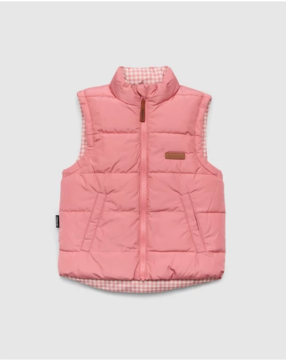 Crywolf - REVERSIBLE ECO-VEST Rose Gingham