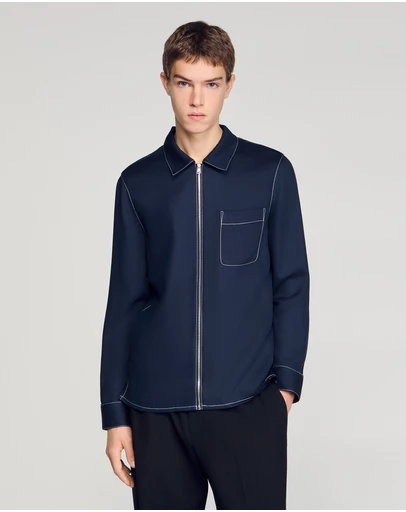Sandro - Stitched Zip Shirt