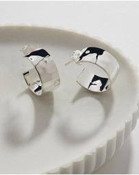 Najo - La Dolce Vita Silver Hoop Earrings