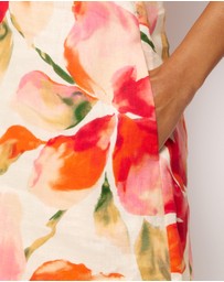 AERE - Fiora Linen Resin Trim Shift Dress