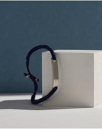 Najo - Elemental Blue Cord & Steel Bracelet