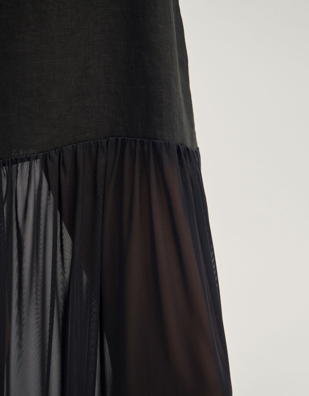 Oxford - Kristel Linen And Mesh Dress