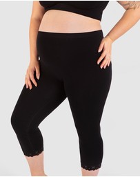B Free Intimate Apparel - Maternity Anti Chafing High Rise 3/4 Cotton Rich Leggings
