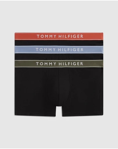 Tommy Hilfiger - 3-Pack Essential Logo Waistband Trunks