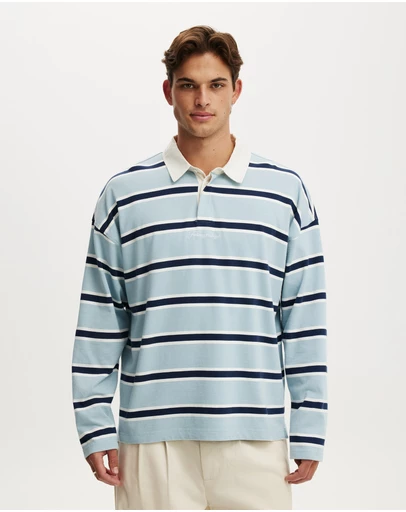 Cotton On - Box Fit Rugby Polo