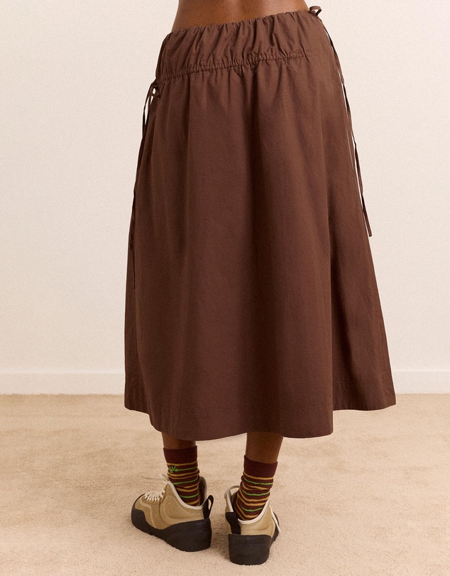 Damson Madder - Caspia Volume Midi Skirt