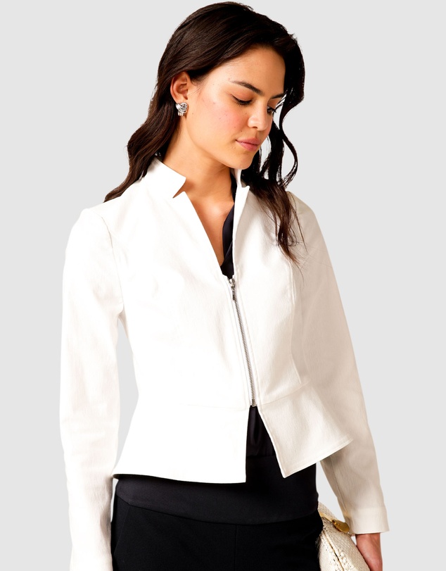 SACHA DRAKE - Front Zip Peplum Jacket