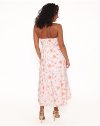 Petal & Pup - Coralin Strapless Maxi Dress - Pink Floral