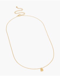 Lovisa - Waterproof Gold Plated Stainless Steel Mini Bubble Letter B Necklace