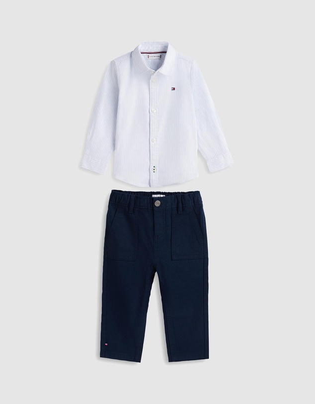 Tommy Hilfiger - Baby Essential Stripe Shirt And Chinos Gift Box - Baby