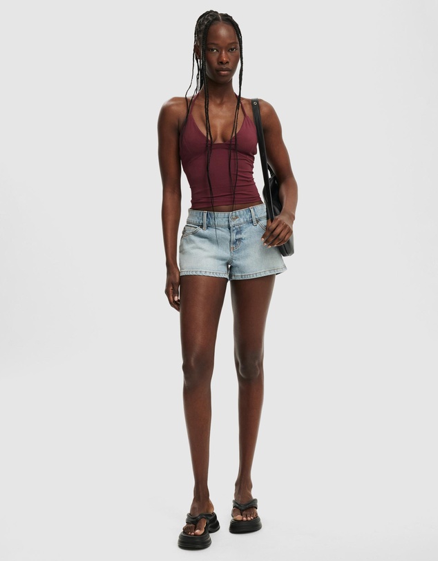 Cotton On - Micro Low Denim Shorts