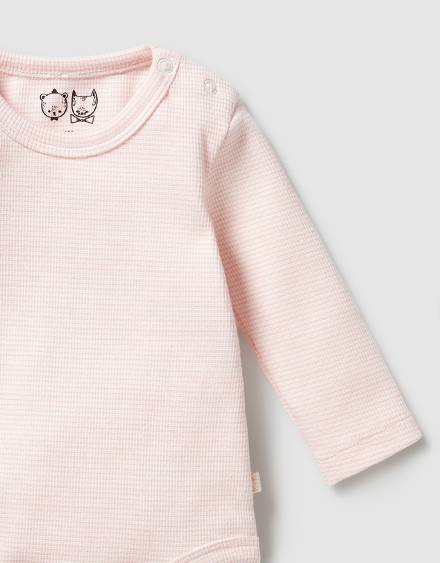 Wilson & Frenchy - Organic Stripe Rib Long Sleeve Bodysuit - Babies