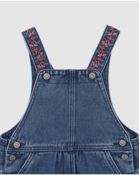 Fox & Finch - Wild Garden Emb Denim Overalls
