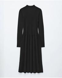& Other Stories - Knitted Mock-Neck Midi Dress