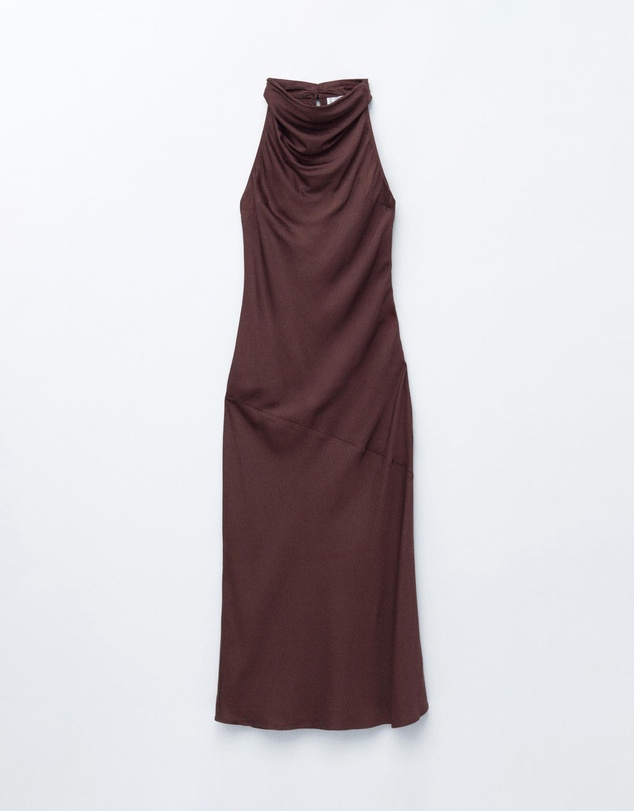 & Other Stories - Cowl-Neck Satin Midi Dress