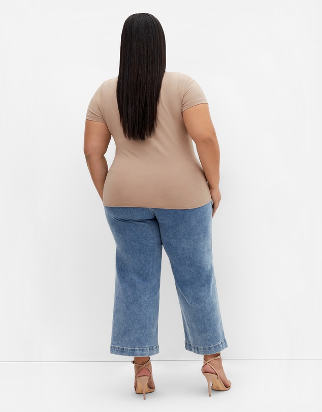 City Chic - Plus Size Bronte Top - Stone