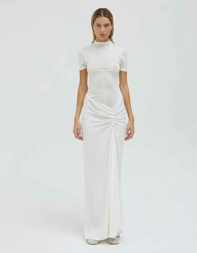 Christopher Esber - Fusion Ruched Tee Gown