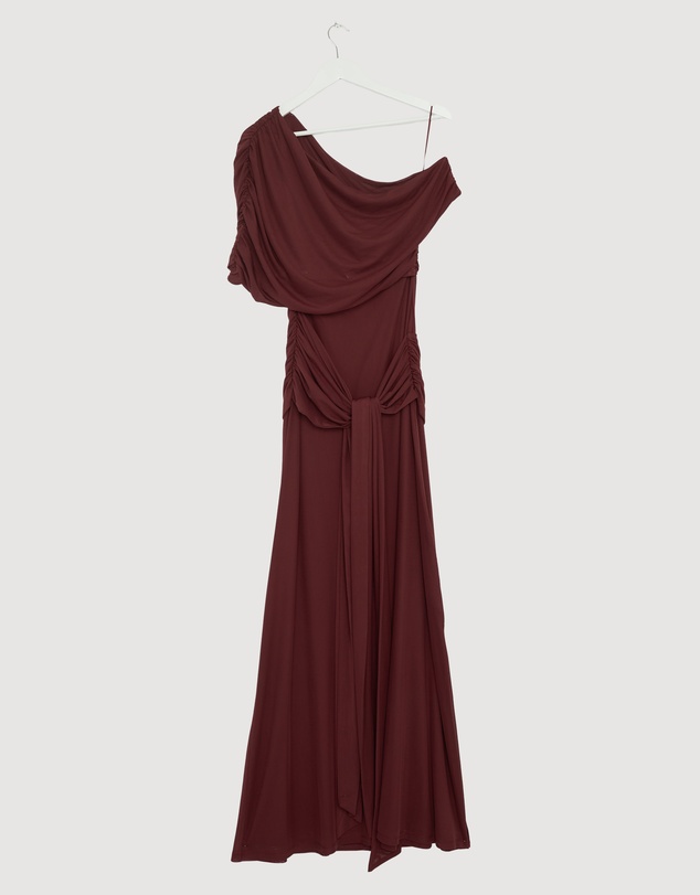 Revibe - Repaired CHANCERY Margot One Shoulder Drape Maxi Dress - AU 14
