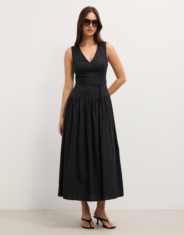 The Fated - Cleo Drop Waist Midi Dress