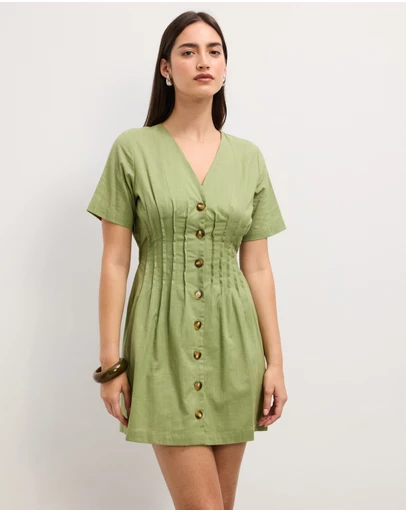 The Fated - Stella Tucked Mini Dress
