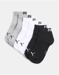 Puma - 3-Pack Plain Quarter Socks - Babies-Teens