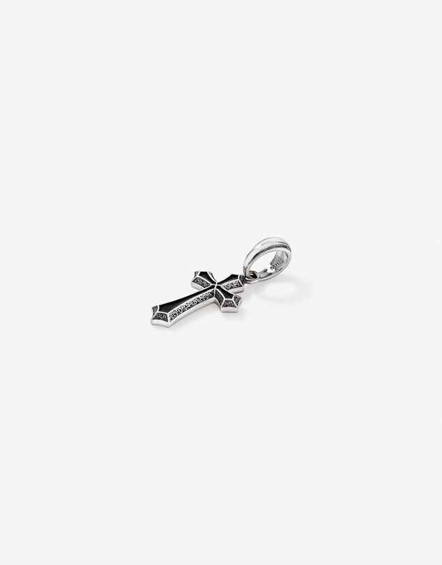 Michael Hill - Black Enamel Cross Pendant in Sterling Silver