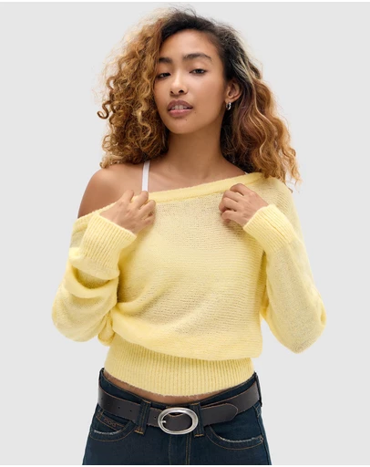 BDG By Urban Outfitters - BDG Off Shoulder Knit Jumper