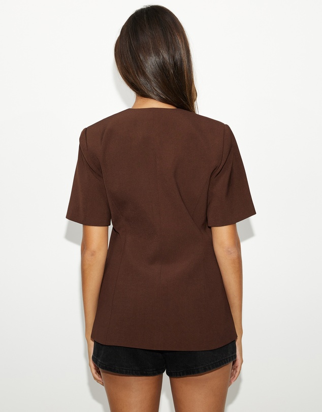 Dazie - Skye Short Sleeve Blazer Jacket