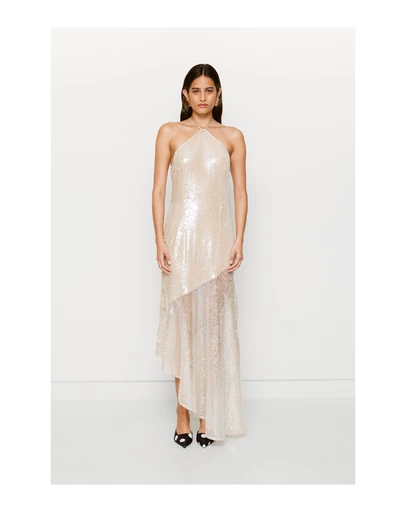 The Wolf Gang - Mina Sequin Maxi Dress - Gold