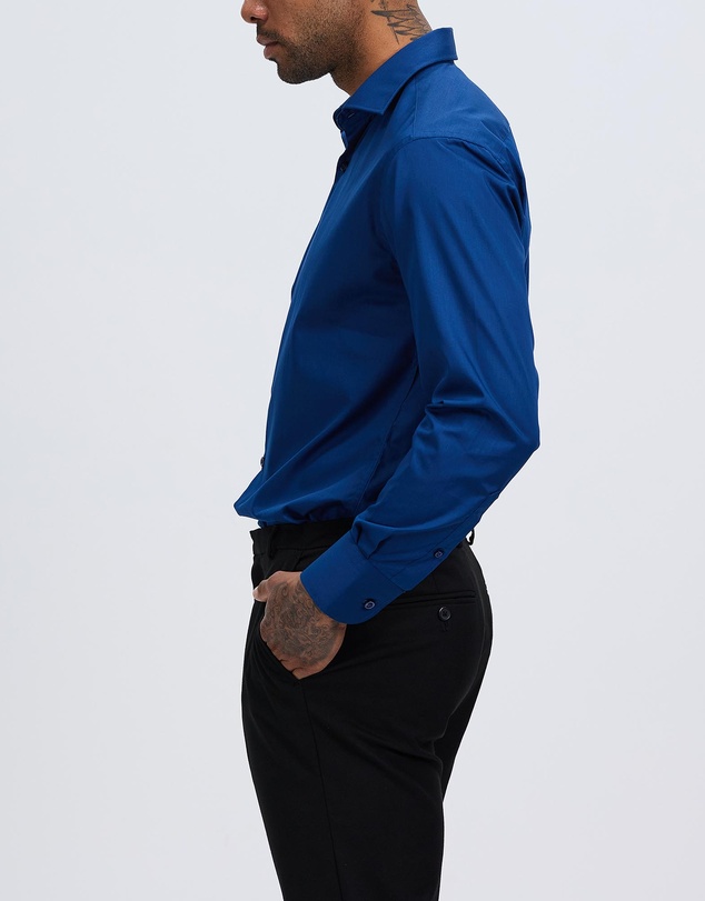 Van Heusen - Euro Tailored Fit Shirt Solid Poplin