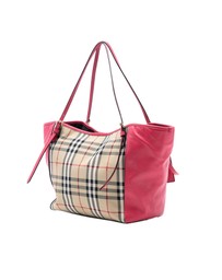 Pre-Loved by Azura Reborn - Pre-Loved Small Haymarket Check Canvas and Leather Canterbury Tote