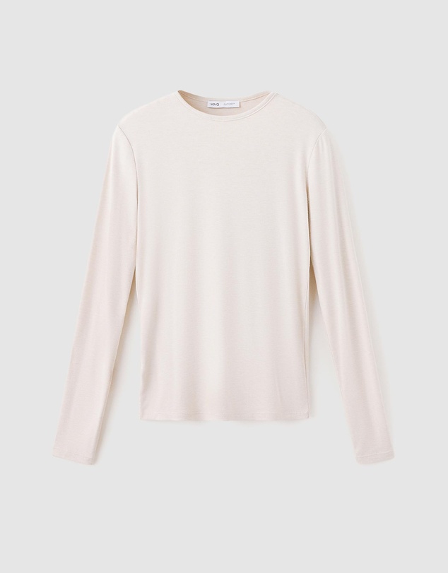 M.N.G - Long-Sleeved Fitted T-Shirt