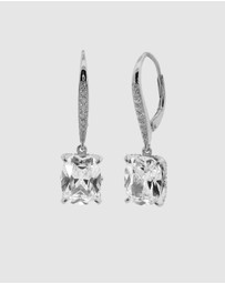 Georgini - Sydney Soirée Elaine Cushion Cut Earrings Silver