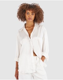 CAMIXA - Soie Satin Oversized Silk Shirt