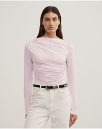 Witchery - Draped Jersey Long Sleeve Top
