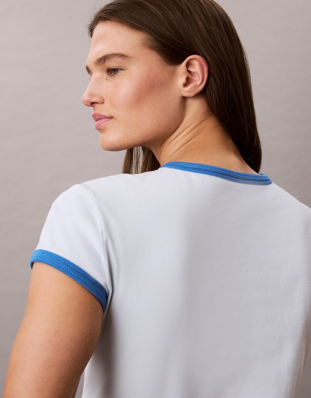 Calvin Klein Jeans - Slim Varsity Logo Ringer Tee
