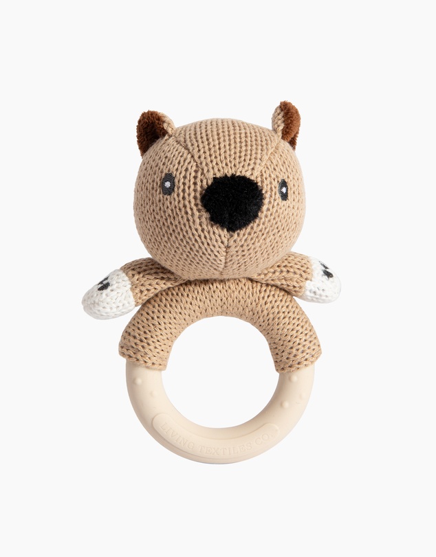 Living Textiles - Ring Rattle - Wombat