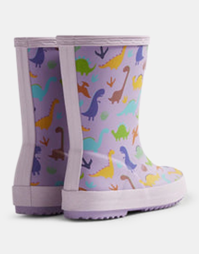 Hunter - Kids First Dinosaur Print Boot Purple Dinosaur