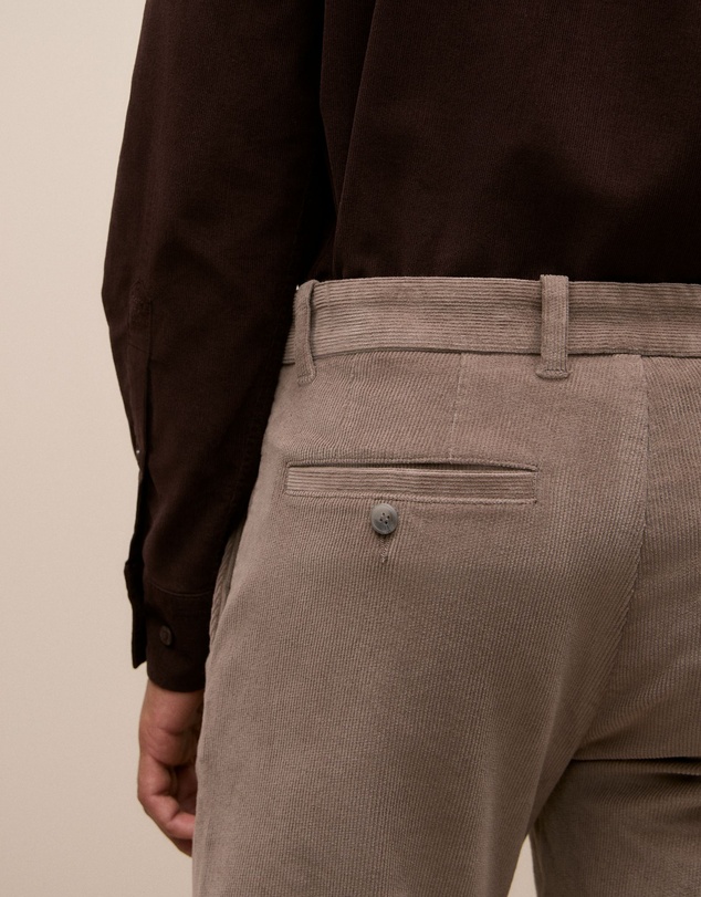 Trenery - Regular Fit Cord Classic Pant in Cinder