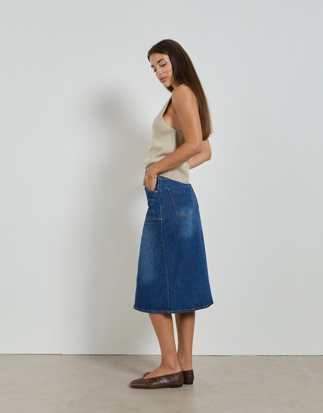 DRICOPER DENIM - Sage Denim Skirt