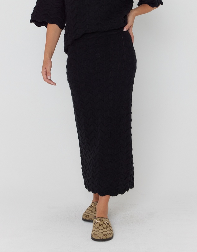 ALEXANDRA - Ratan Skirt Black