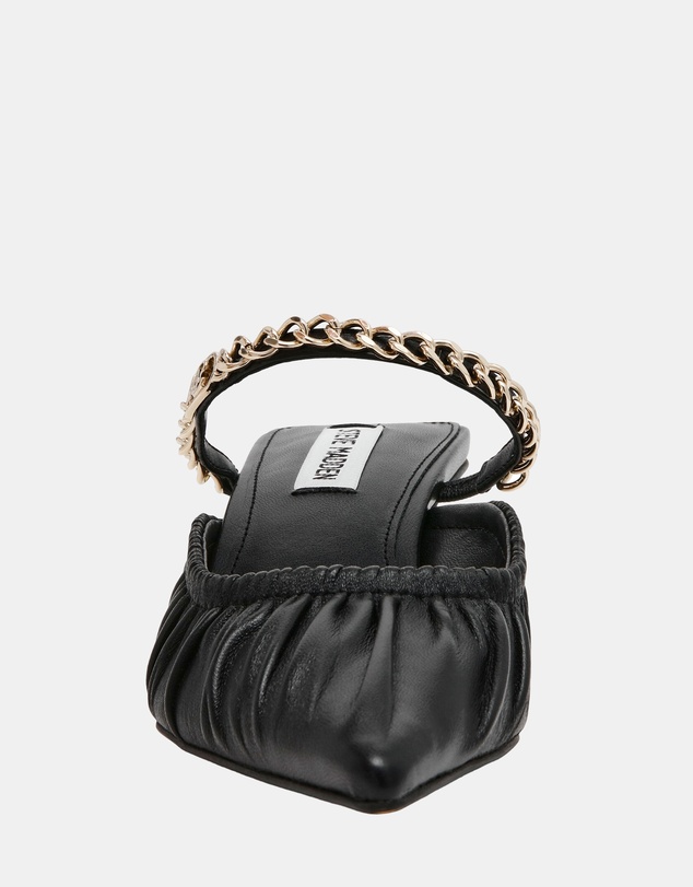 Steve Madden - Small-Talk Black Leather Heels