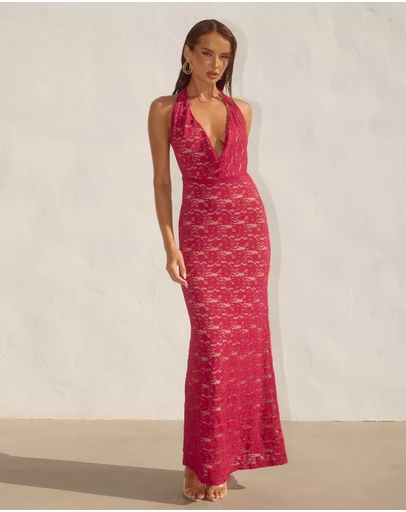 Runaway the Label - Kylo Plunge Cowl Maxi Dress