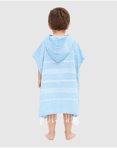 Baby Blue Kids Hooded Beach Towel