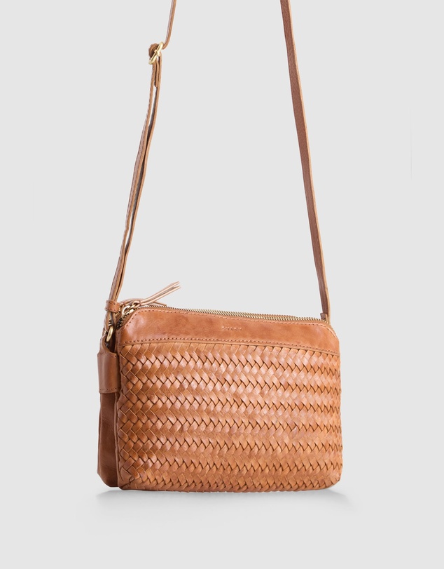 Evity - Elise Leather Weave Crossbody Bag