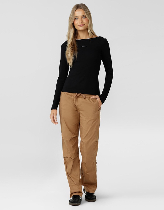 Lorna Jane - Sonnet Lace Rib Long Sleeve Top