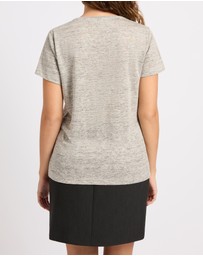 Marcs - Sam V Neck Linen Tee