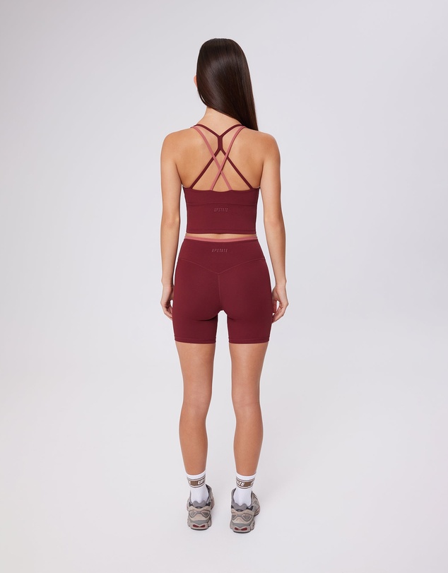 Upstate - Air Sculpt Double Layer Tank - Warm Cherry