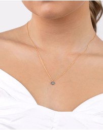 Lovisa - Gold Plated Sterling Silver Evil Eye Disc Necklace
