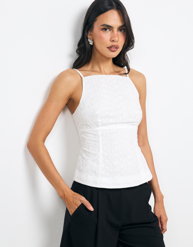 AERE - Tansy Embroidered Cami Top